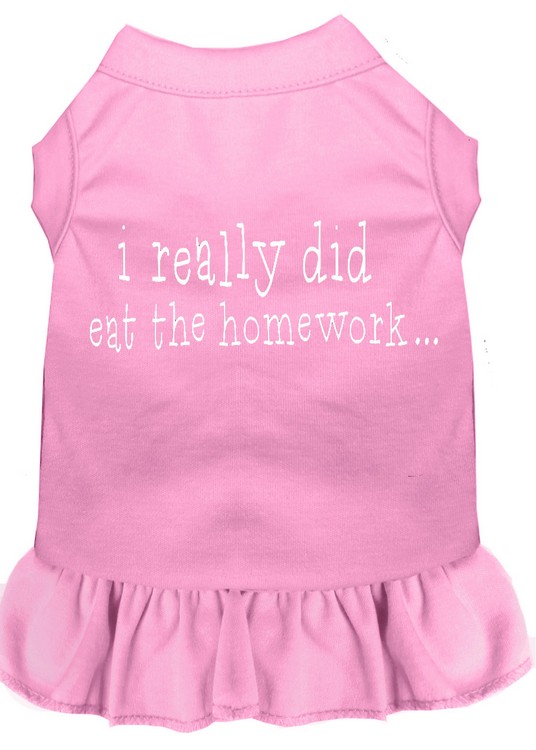 I really did eat the Homework Screen Print Dress Light Pink Med